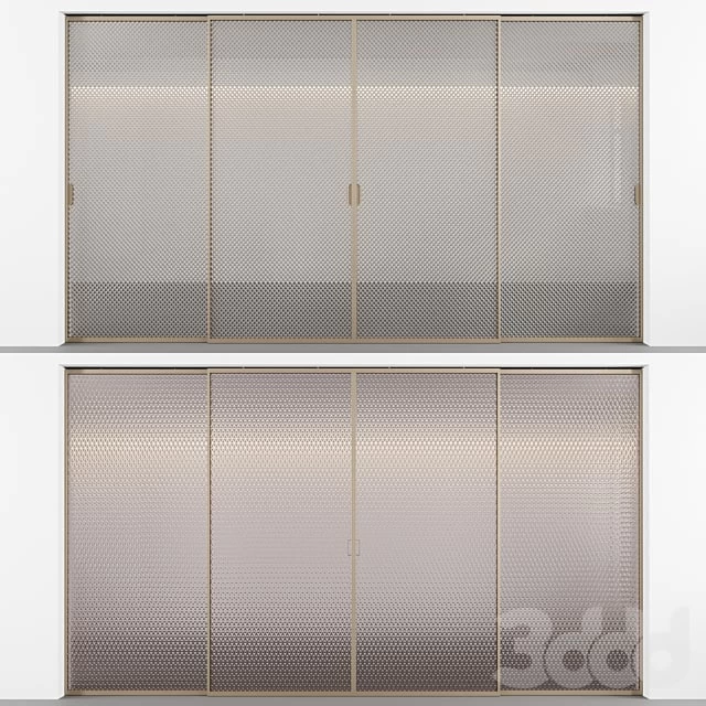 Sliding doors with embossed glass No. 3.