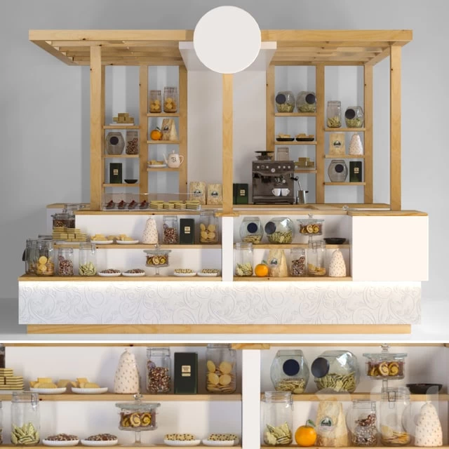 Coffee point design in a supermarket