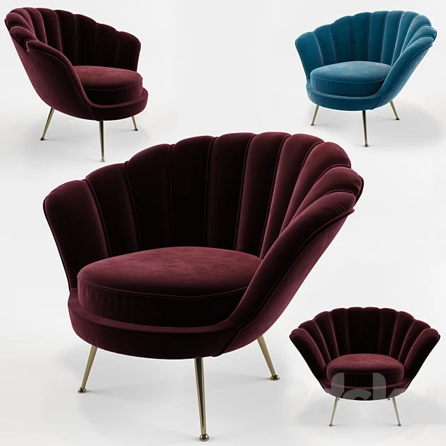 turquoise shell shaped chair,eichholtz