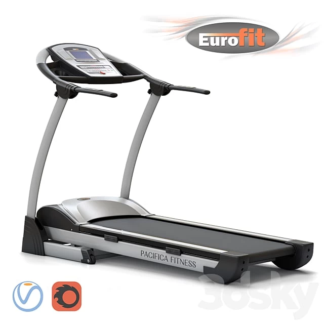Treadmill EUROFIT Pacifica fitness. Training apparatus