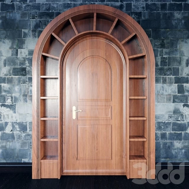Wooden arched doorway
