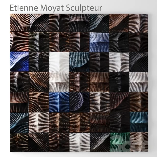 Wall art Etienne Moyat Sculpteur, wall decor, wooden decor, panel, picture, abstraction, wooden