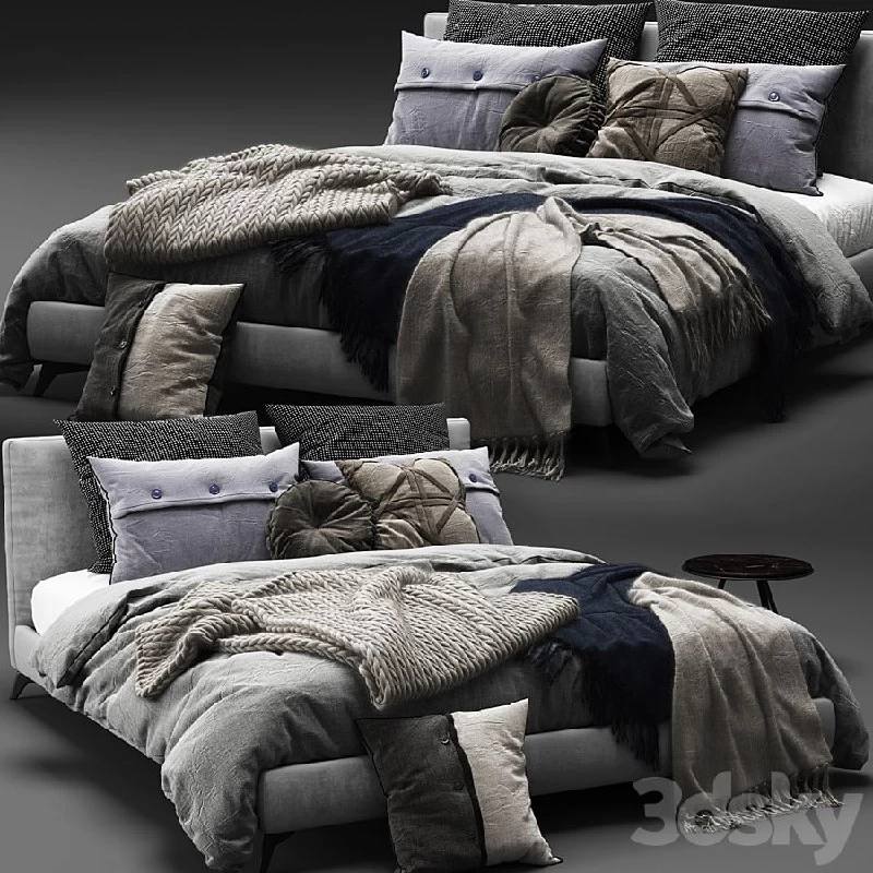 Meridiani Stone Up Bed Vray