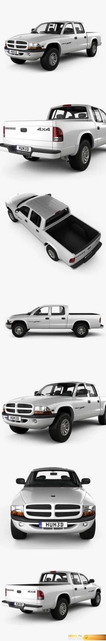 Dodge Dakota Sport Quad Cab 2000 MAX | FBX | OBJ