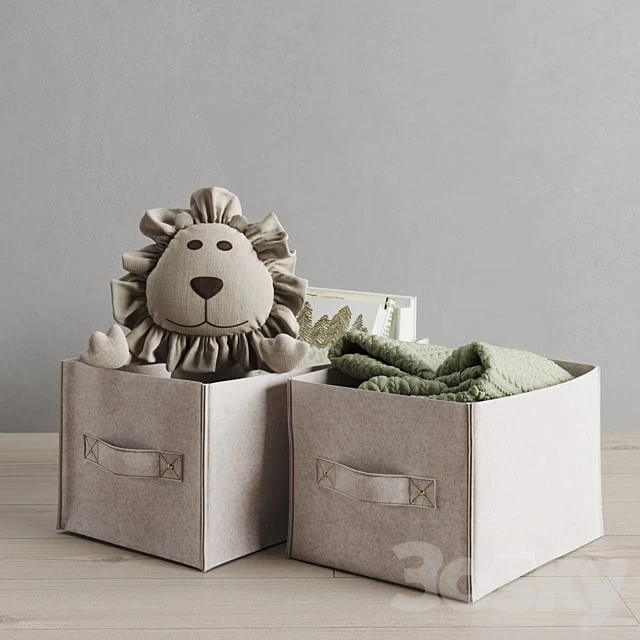Restoration Hardware Felt Storage Bin