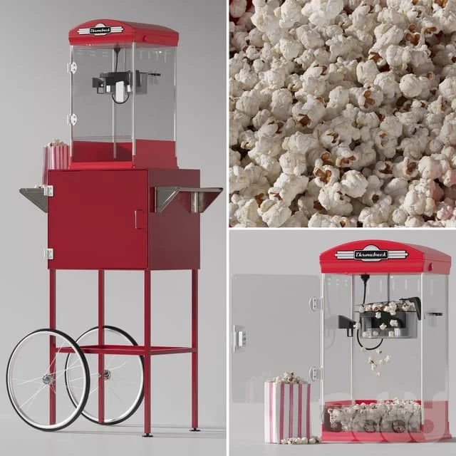Throwback Movie Theater Popcorn Machine with Cart