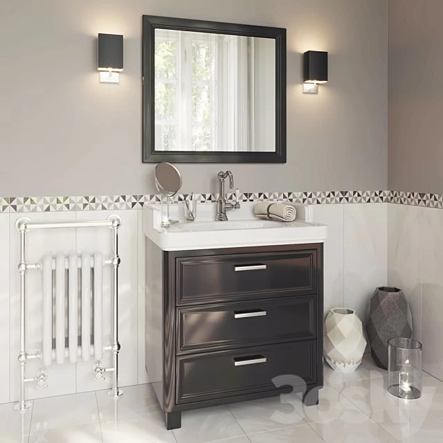 Kerama Marazzi Pompei 80 black (3 drawers