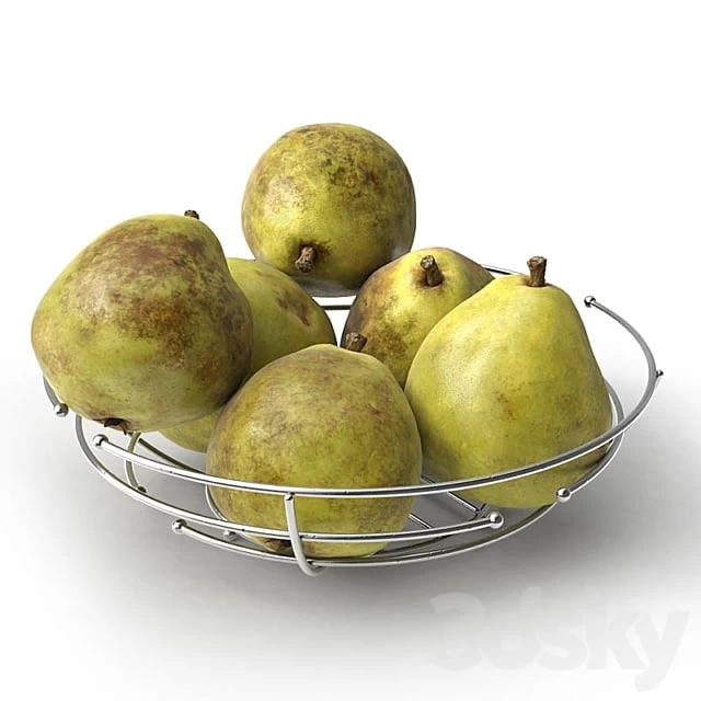 Pears in metal vase by 3d-andrew