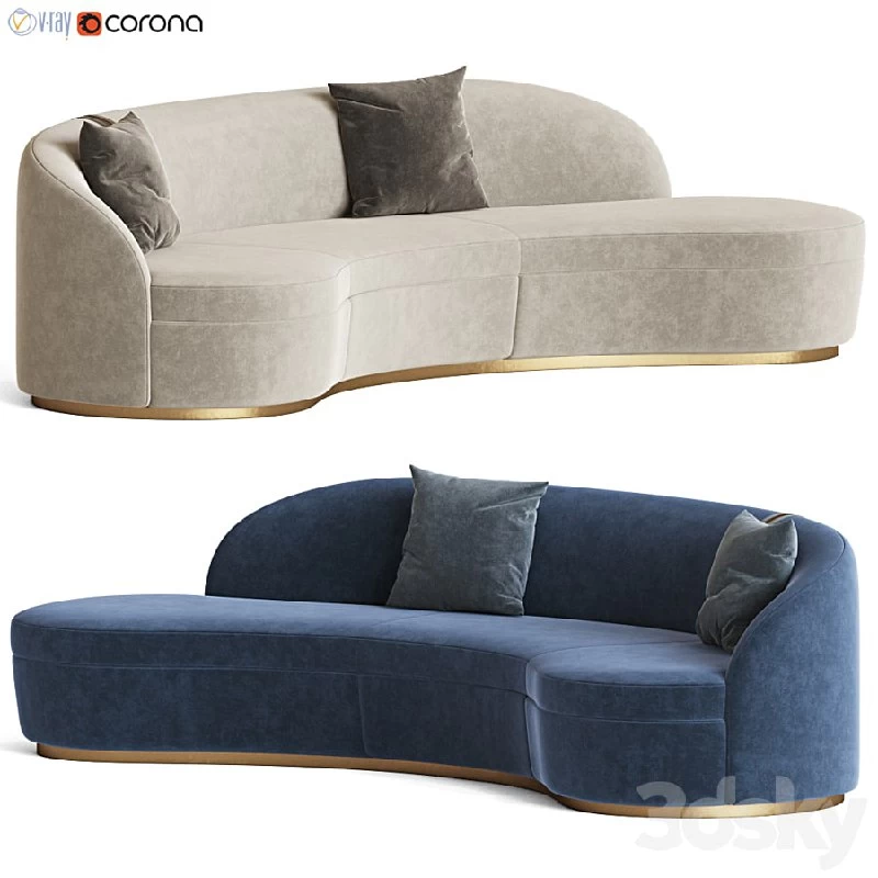 Otium Curved Sofa Capital Collection