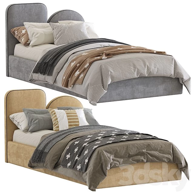 Bed with a soft headboard 9