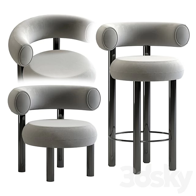 Tom Dixon Fat Lounge & Stool bar chair