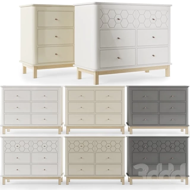 2321650_5c21cbd0d2790 Еllipse-classic \ Classic chest 6 drawers [White, milky, gray] with milling.