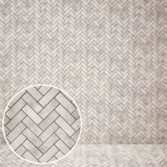 IRIS Cube Mosaic Chevron white