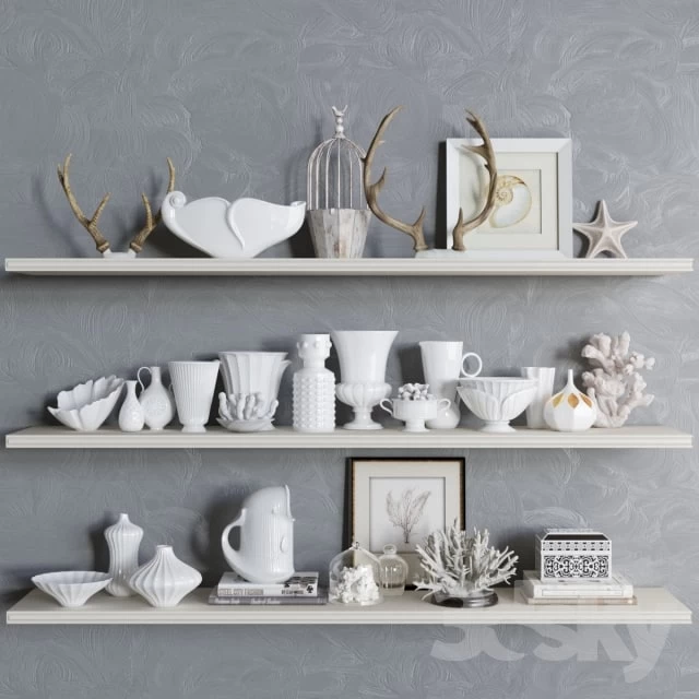 White decoration set