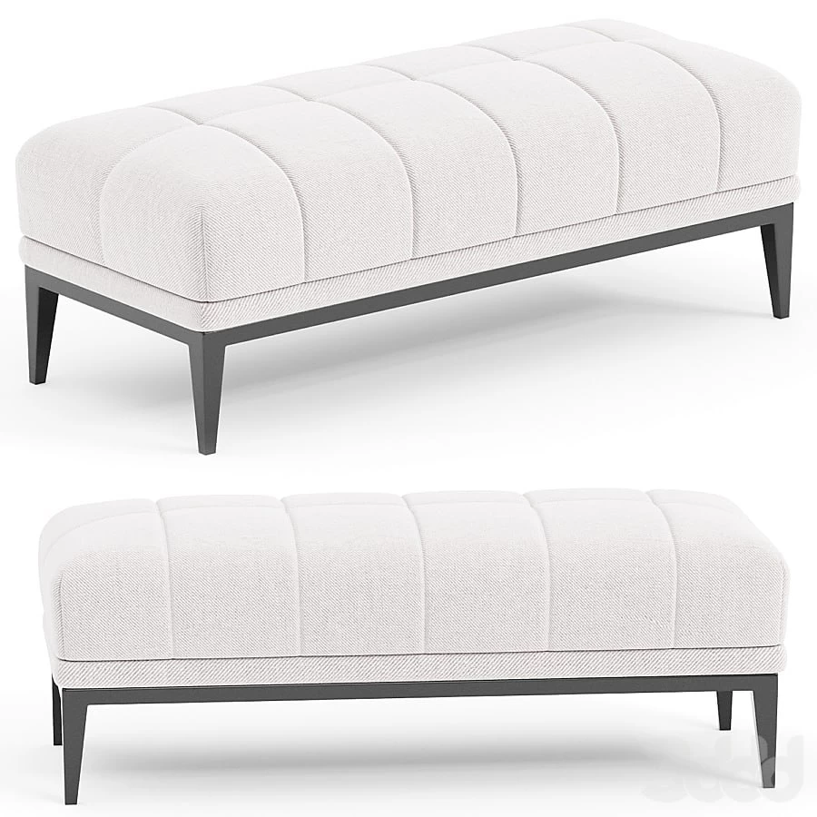 Eichholtz Aurelio White Tufted Upholstered Bench