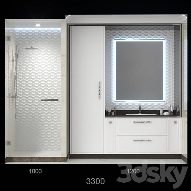 Furniture and decor in the bathroom 2.