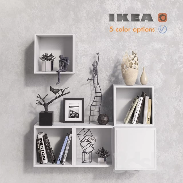 Modular furniture IKEA, accessories and decor set 7