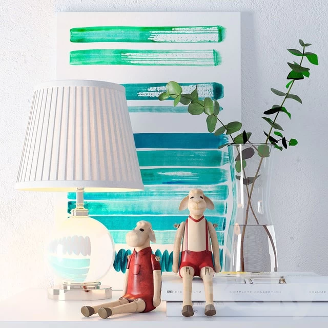 Lamp Eichholtz Octavia, paintings Jan Ombre and decor