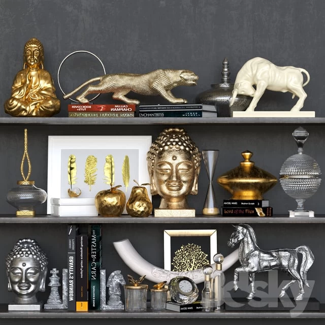 A collection of sculptures for design projects and decor elements to create coziness