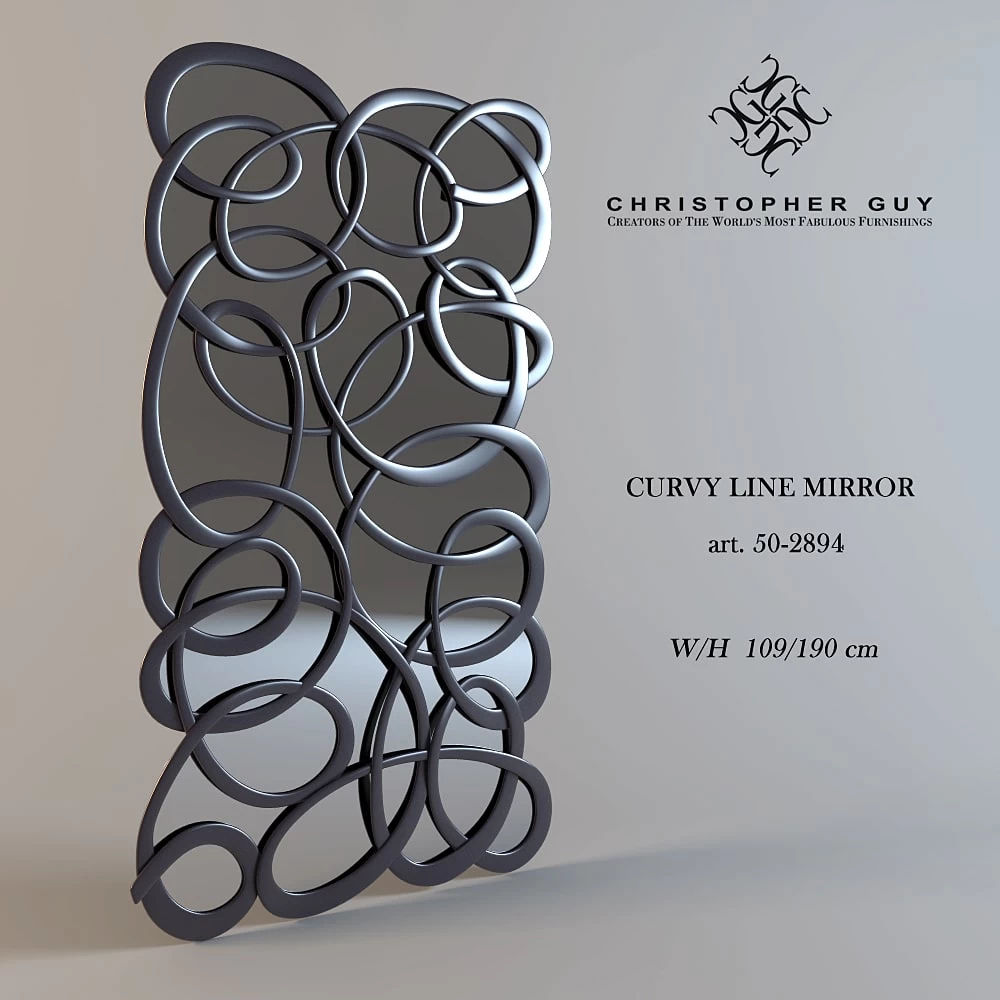42098.526dbb325b771Christopher Guy / Curvy Line Mirror 50-2894