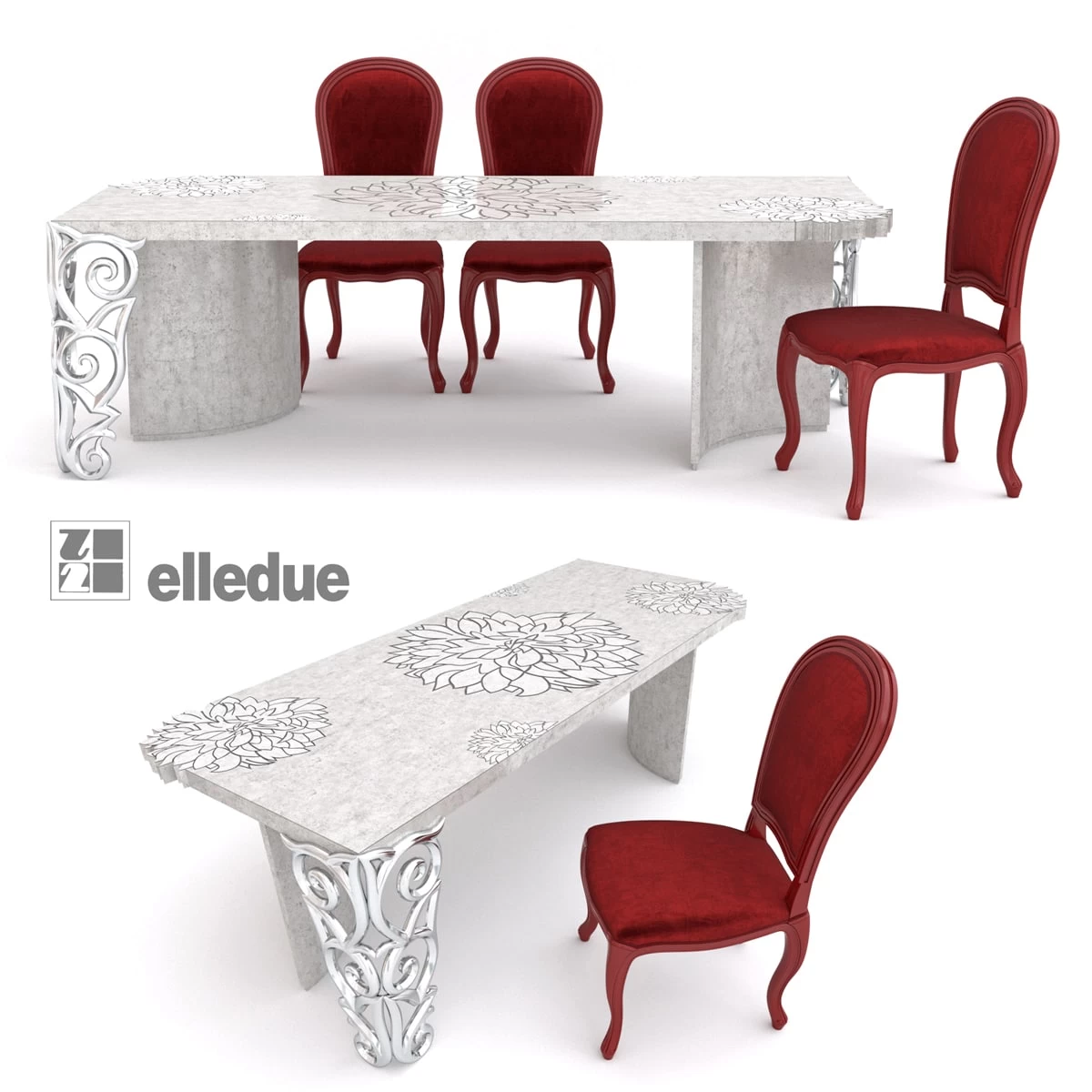 Table and chair Elledue