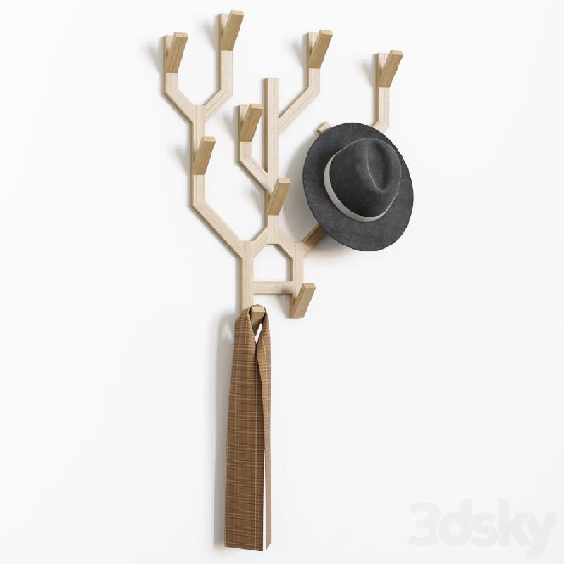 COMINGB Wall Oak Tree Coat Hanger