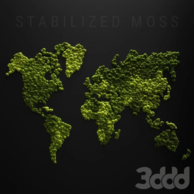 Stabilized moss - world map