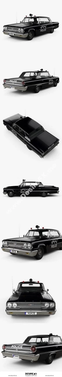 Ford Galaxie 500 Hardtop Dallas Police 4-door 1963