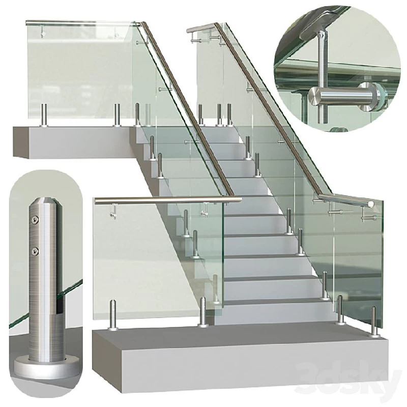 Glass railing on mini racks 4