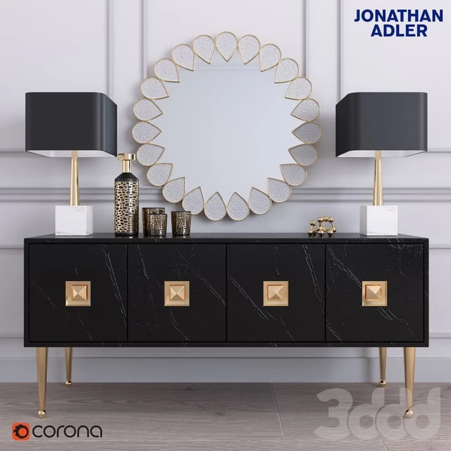 CRAWFORD FOUR DOOR CONSOLE BY JONATHAN ADLER