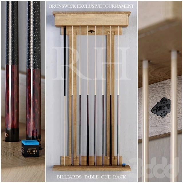 RH Brunswick exclusive tournament billiards cue rack