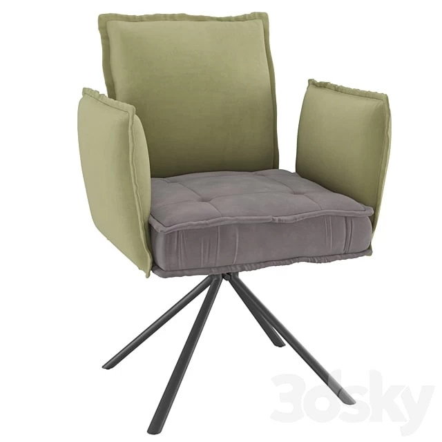 Homary-Modern Upholstered Velvet Accent Chair Soft Chair in Carbon Steel Legs