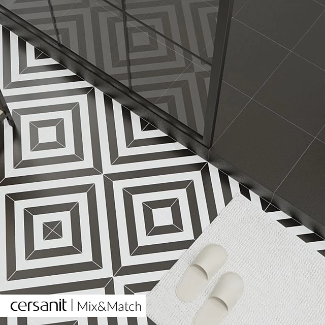 Cersanit_Mix&Match Calacatta chevron_30x30_30х60