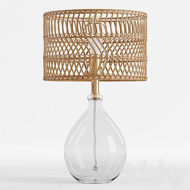 Teardrop Glass Table Lamp