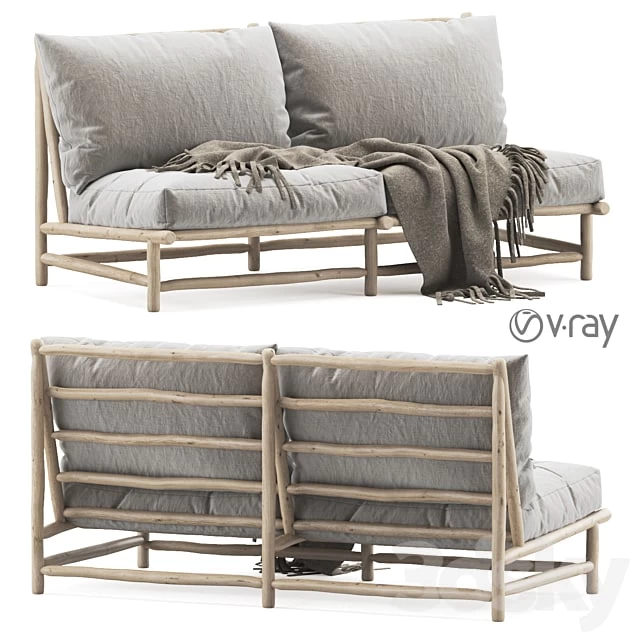 Rock the Kasbah wooden loveseat / Double garden sofa