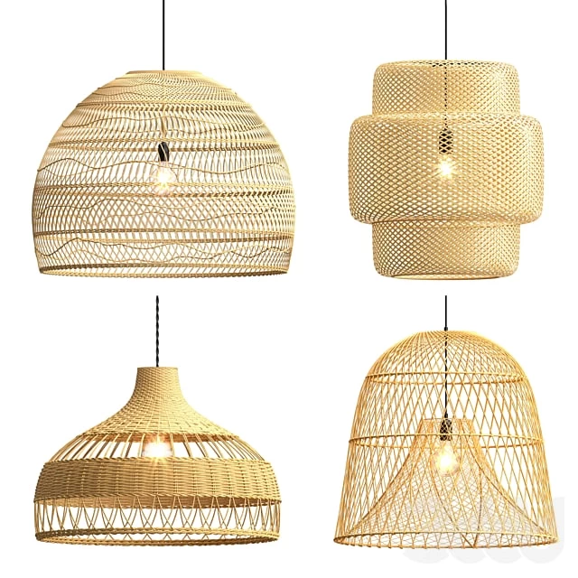Collection rattan pendant lights
