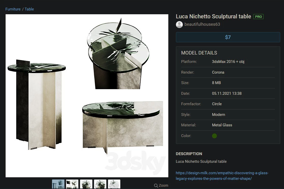 Luca Nichetto Sculptural table