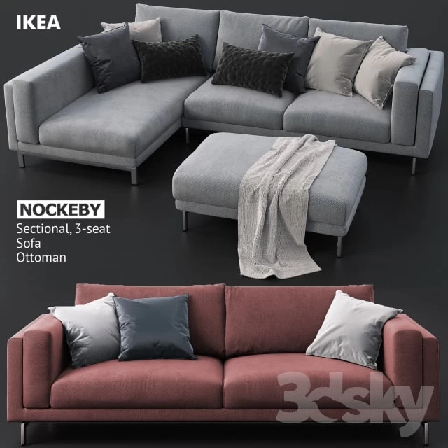 Sofas and ottoman IKEA NOCKEBY