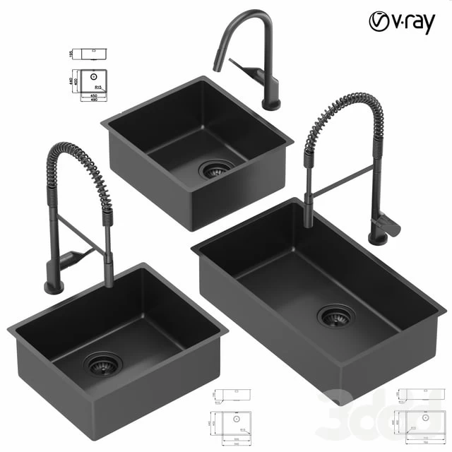 Collection of kitchen sinks 01