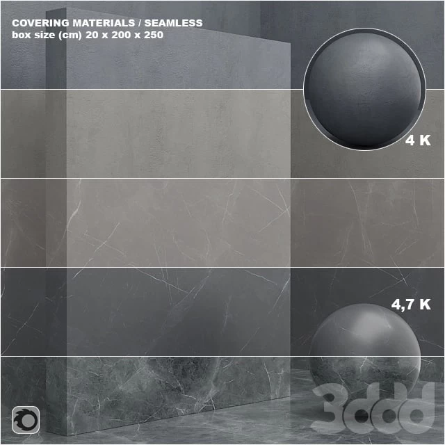 Material (seamless) - coating, marble, plaster - set 55