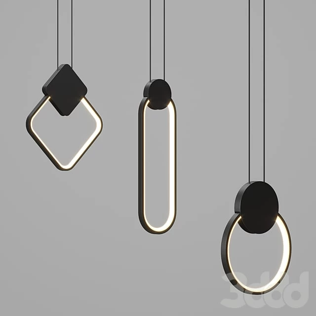 Hanging chandelier series Curly Lamp