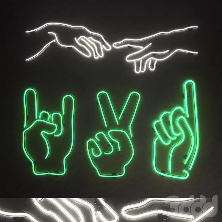 Light modules. Set 37. Neon