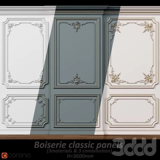 Wall molding 5. Boiserie classic panels