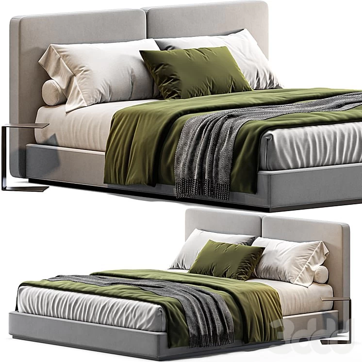 Minotti tatlin ivory bed