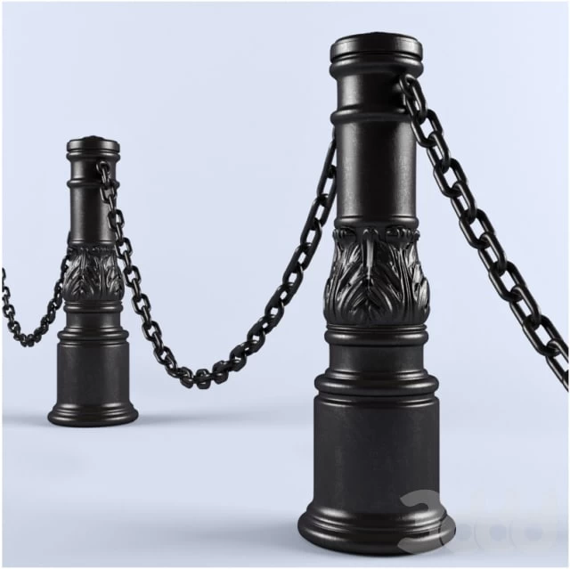 Чугунная опора для ограждения набережной