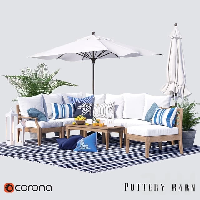 Pottery barn Belmont sectional set