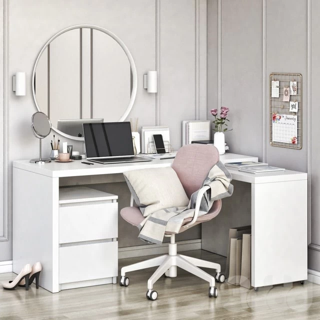 IKEA MALM corner workplace