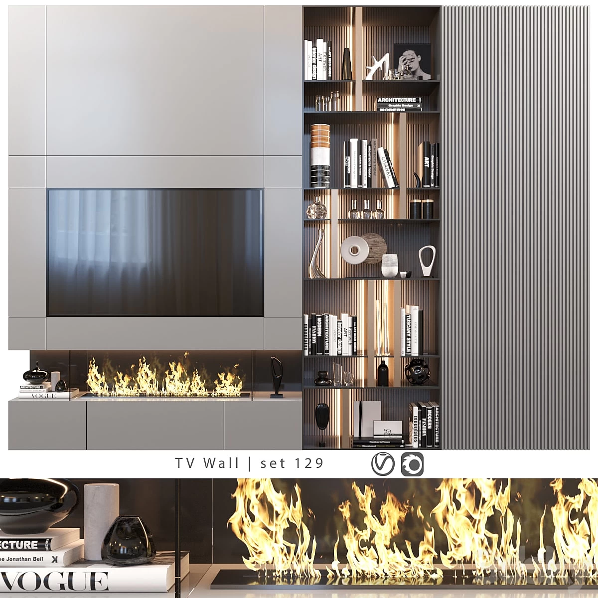 TV Wall set 129