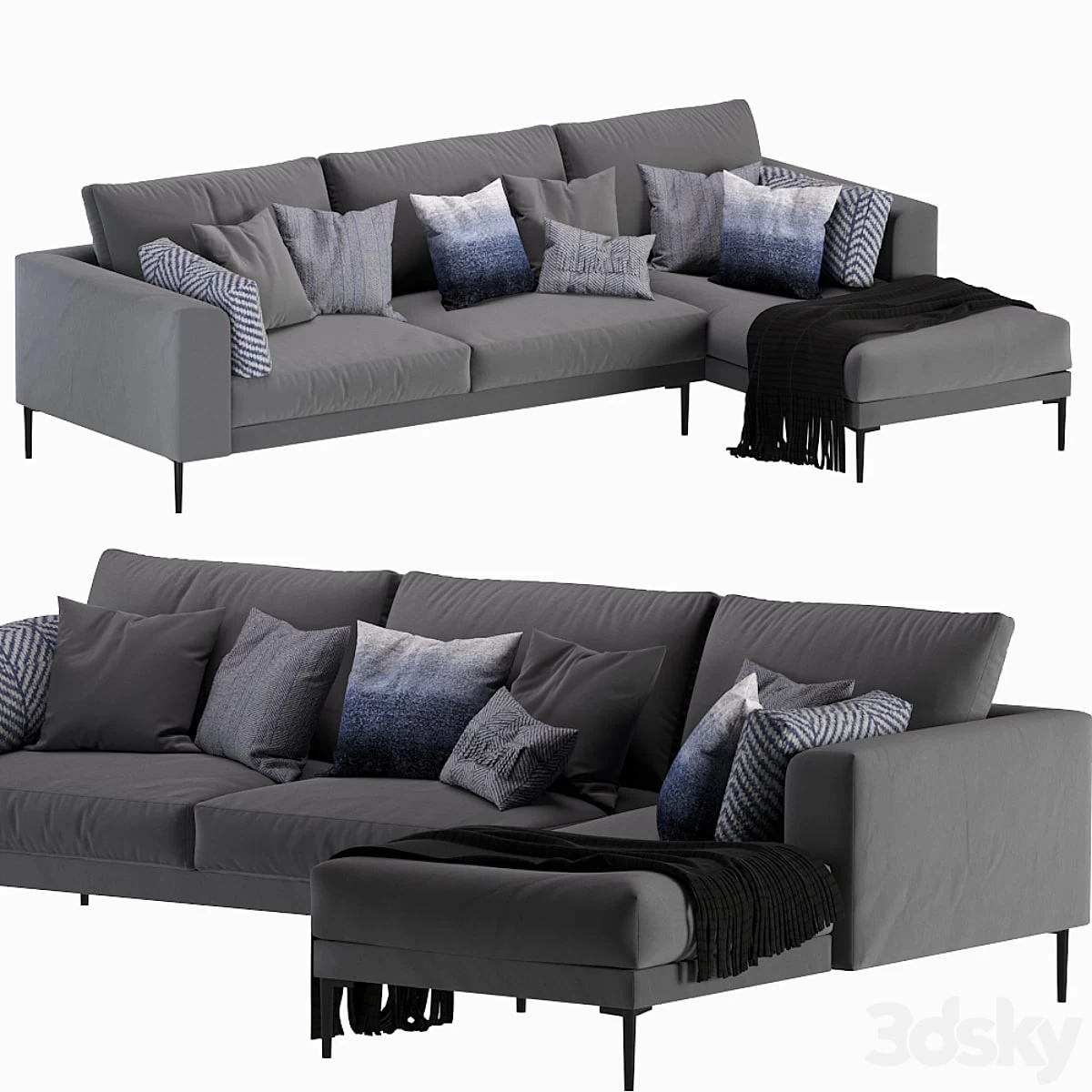 West Elm Harper Terminal Chaise.