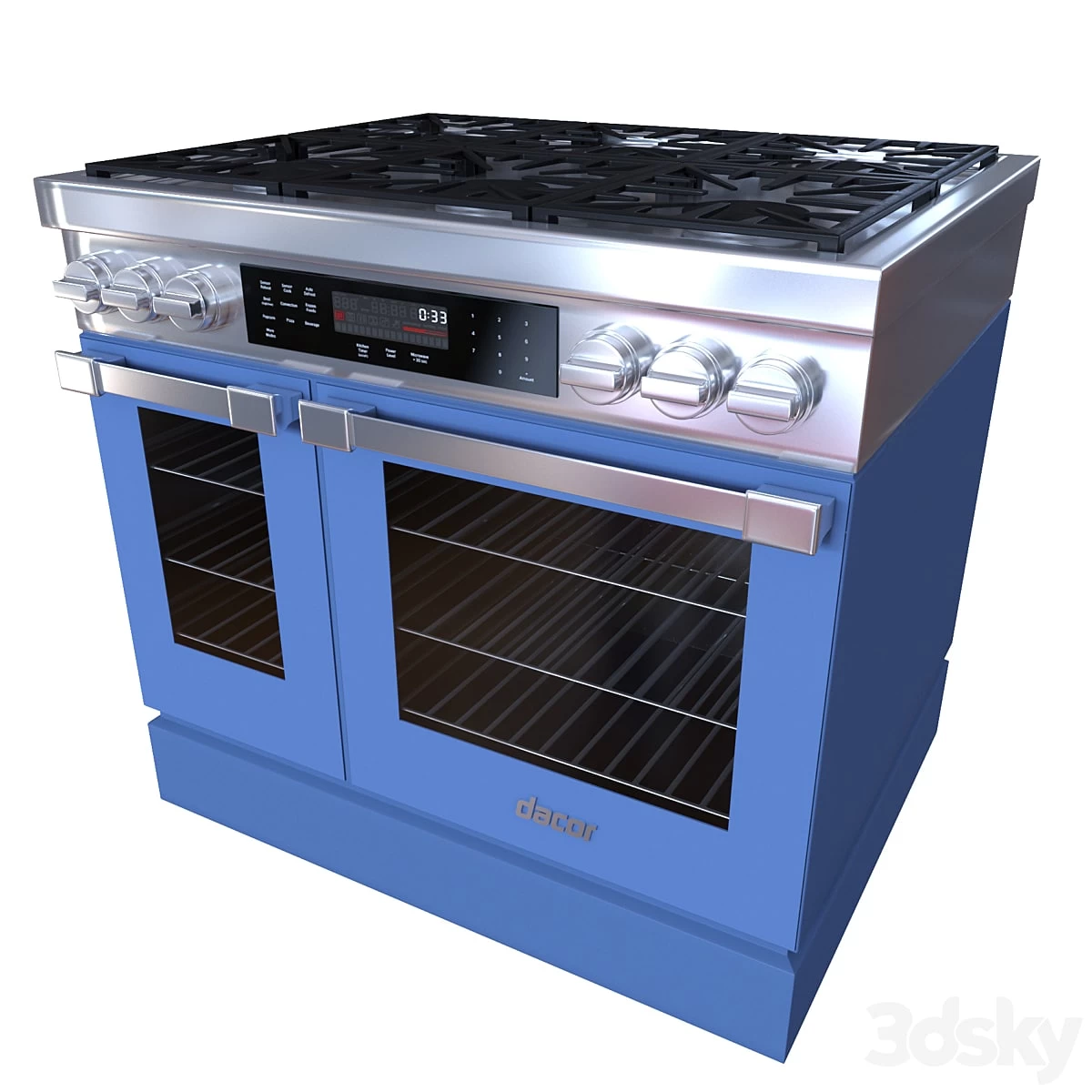 Dacor blue ranges.
